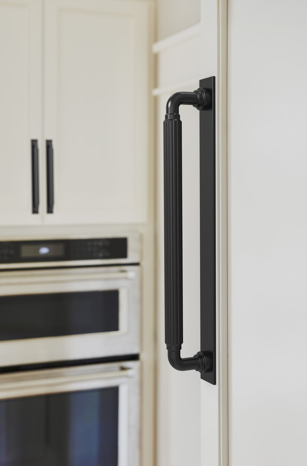 Amerock Ladera Backplate 12" Center To Center, Matte Black