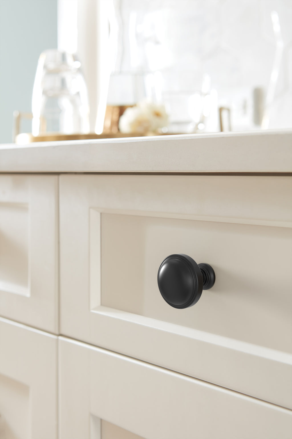 Amerock Enlivity Knob 1-1/4" Diameter, Matte Black