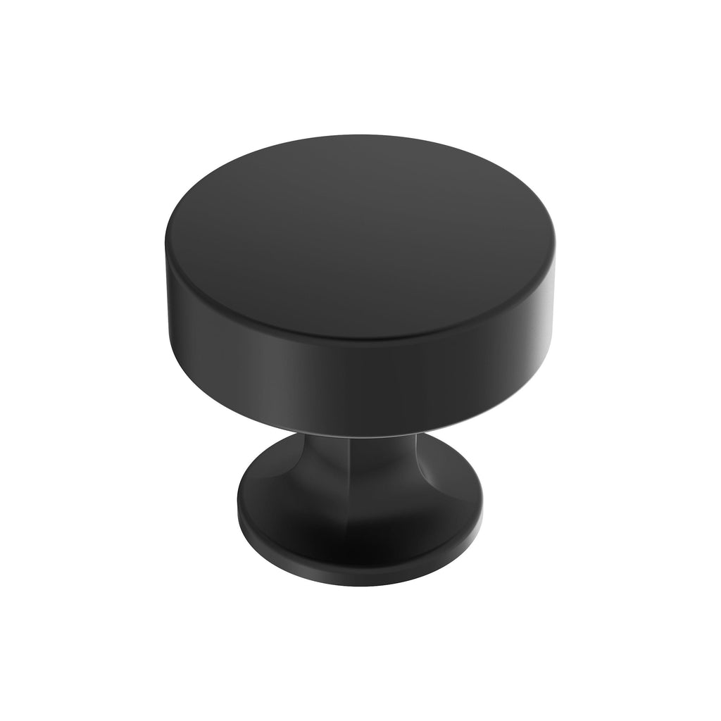 Amerock Everett Knob  Matte Black 1-5/16" Diameter