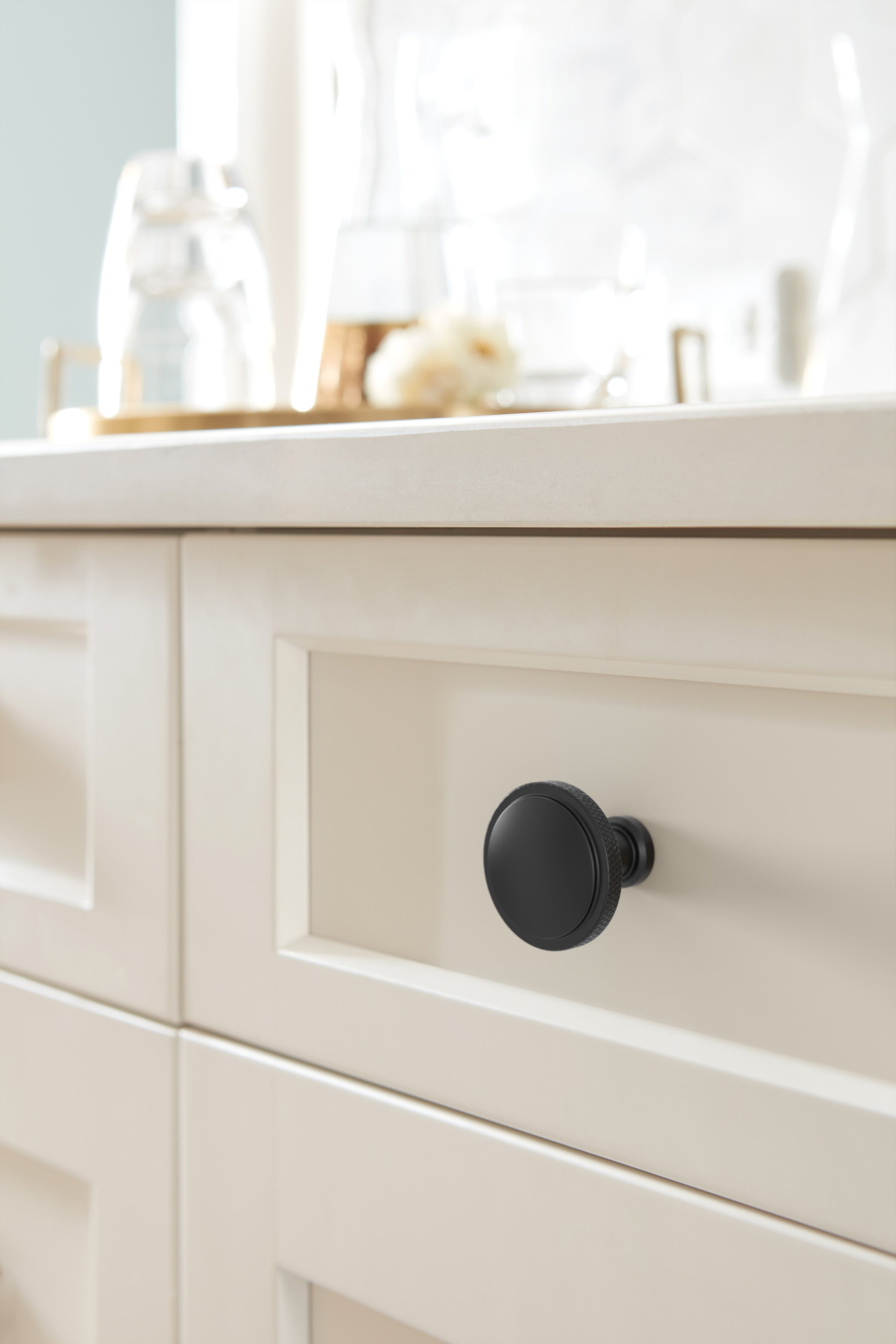 Amerock Faraday Knob  Matte Black 1-1/4" Diameter