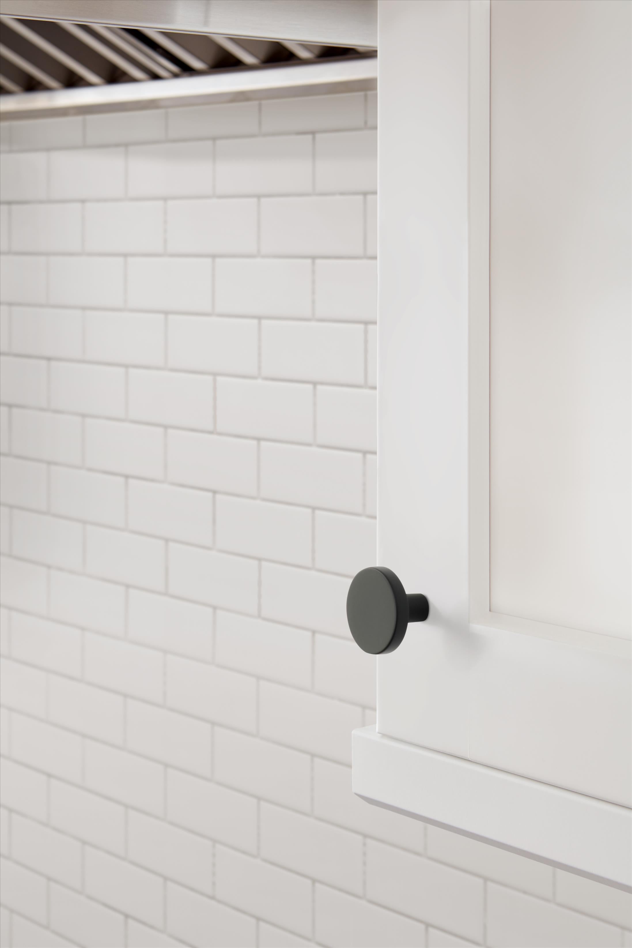 Amerock Versa Knob 1-3/8" Diameter, Mattee Black