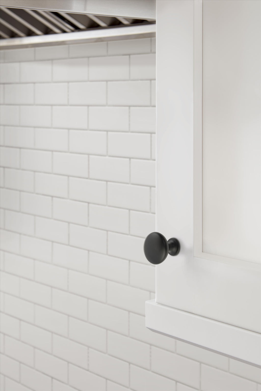 Amerock Knob Edona, Matte Black, 1-1/4"