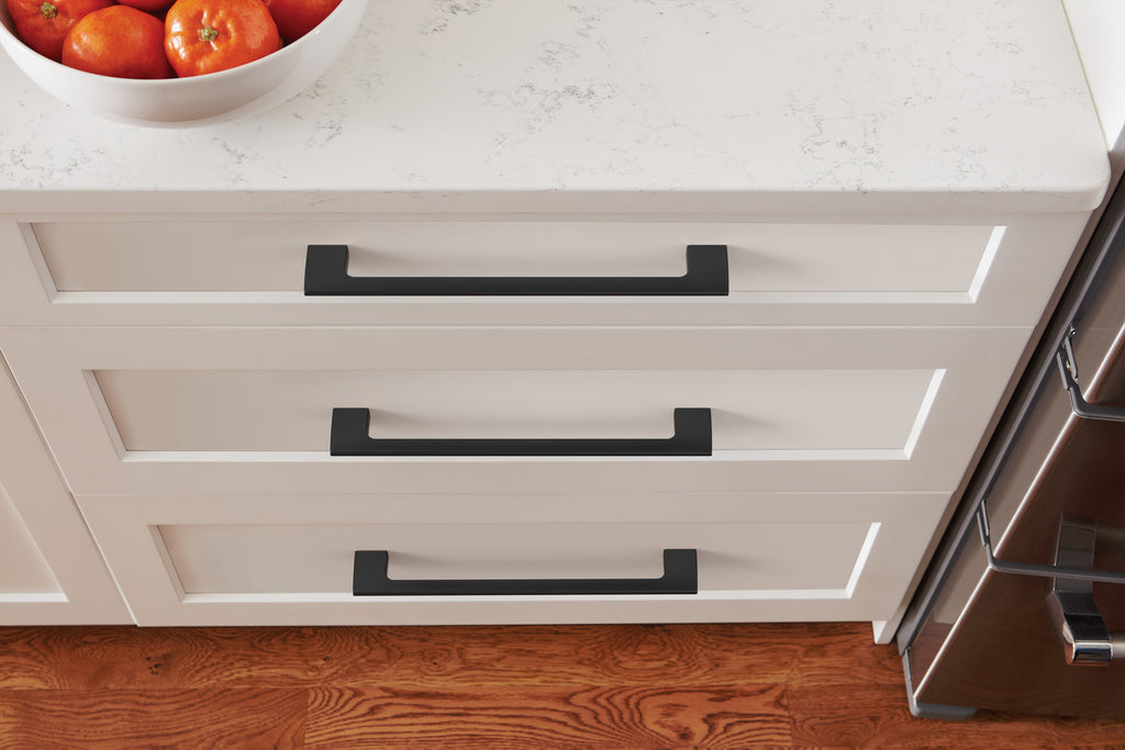 Amerock Riva Pull Matte Black 10-1/16" Center to Center