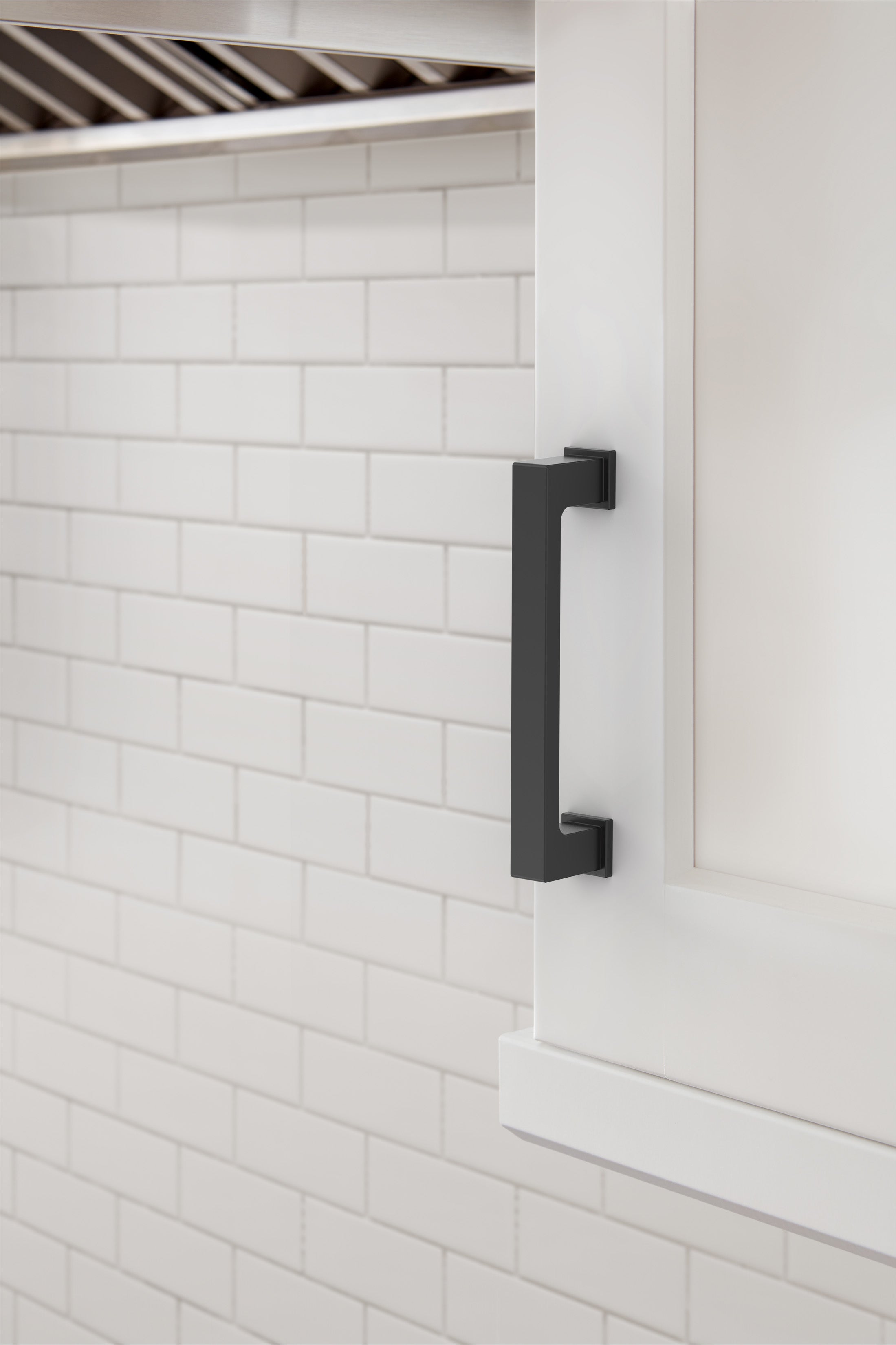 Amerock Bridgeport Pull  Matte Black 3-3/4" Center to Center