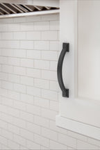 Amerock Sheffield Pull Matte Black 3-3/4" Center to Center