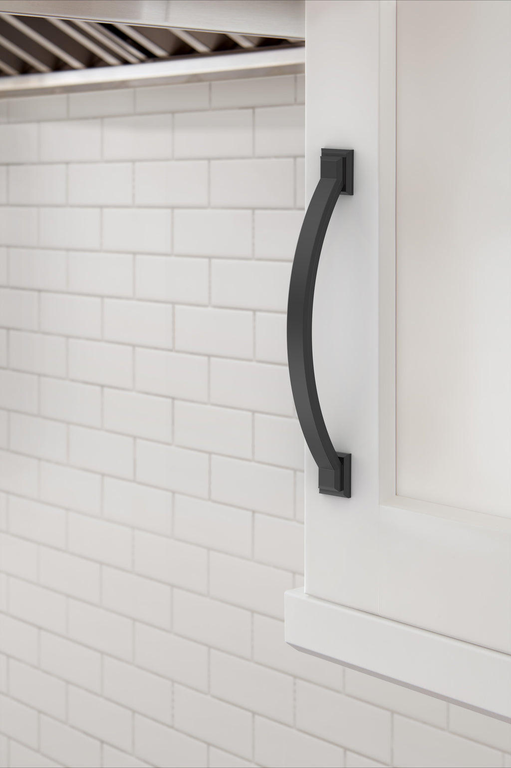 Amerock Sheffield Pull Matte Black 5-1/16" Center to Center
