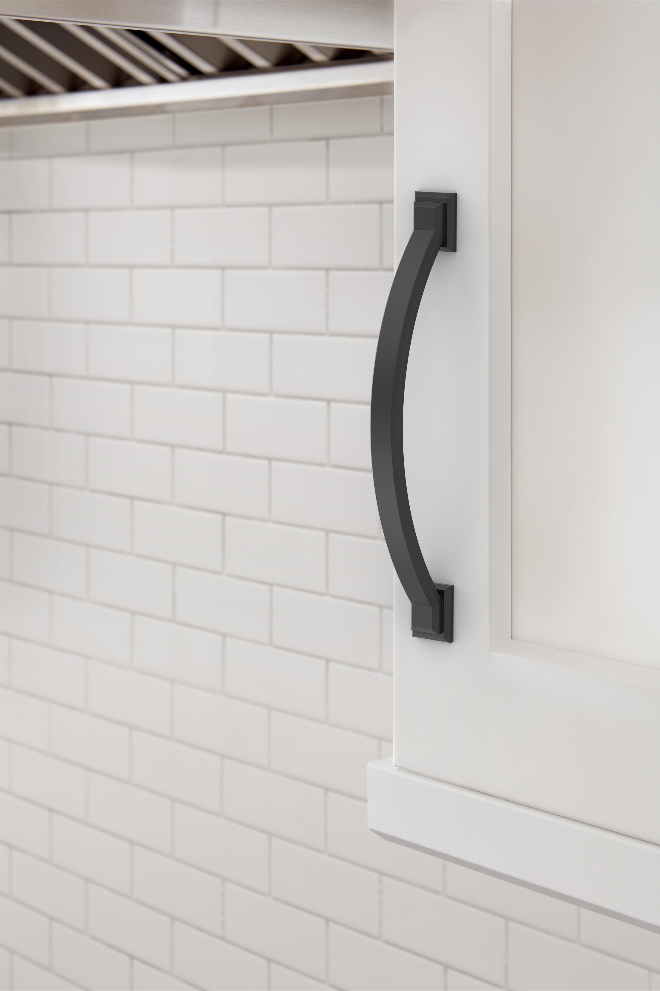 Amerock Sheffield Pull Matte Black 5-1/16" Center to Center