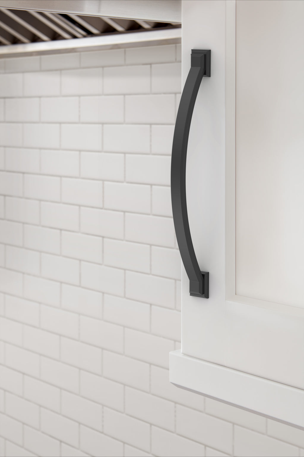 Amerock Sheffield Pull Matte Black 6-5/16" Center to Center