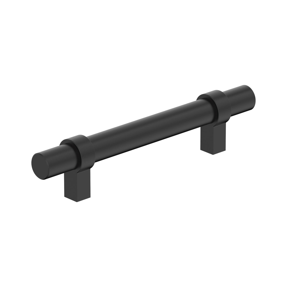 Amerock Central Pull Matte Black 3-3/4 in. Center-to-Center