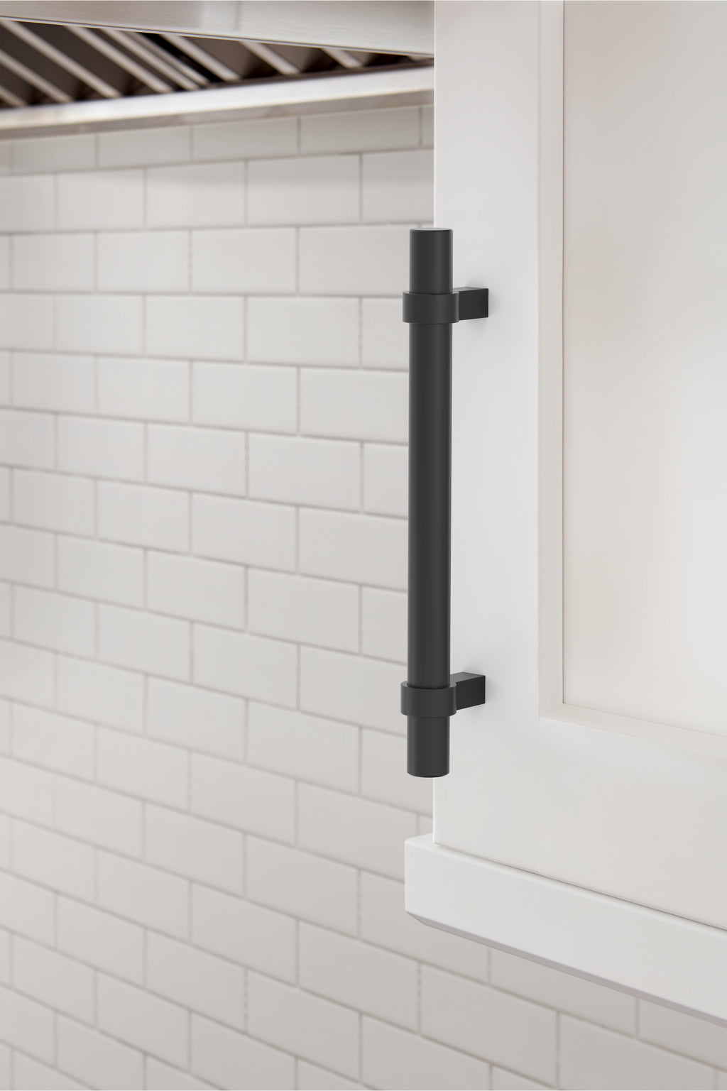Amerock Central Pull  Matte Black 5-1/16" Center to Center