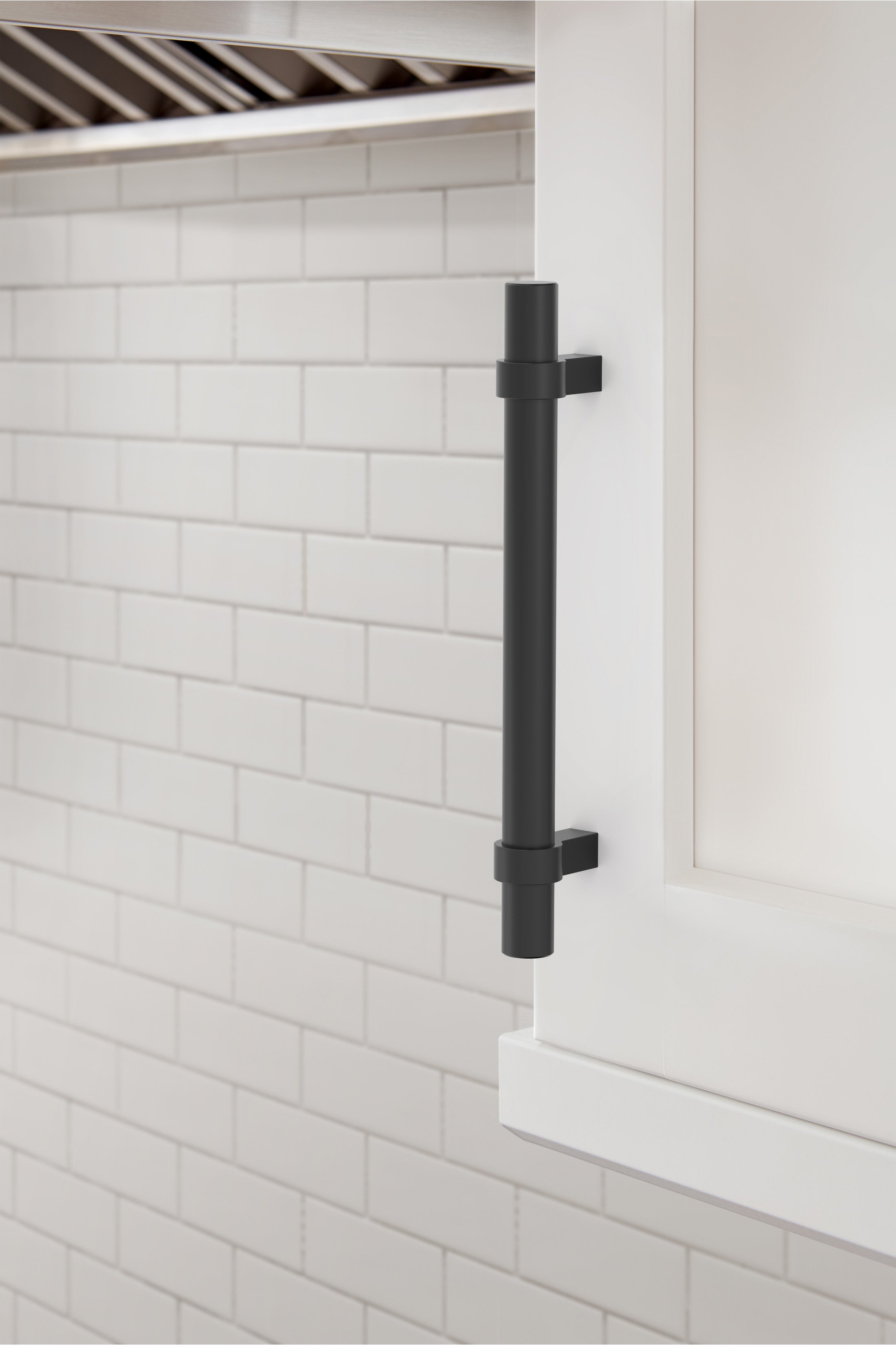 Amerock Central Pull  Matte Black 5-1/16" Center to Center