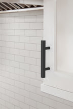 Amerock Bar Square Pull  Matte Black 3" Center to Center