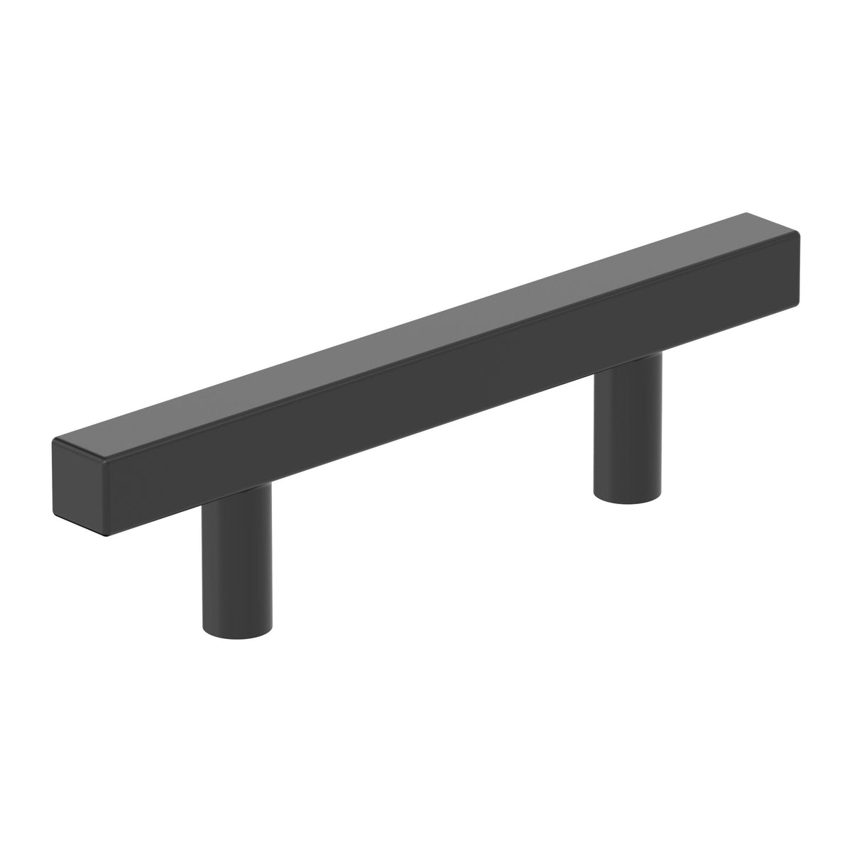 Amerock Bar Square Pull Matte Black 3 in. Center-to-Center