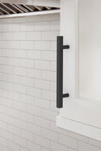 Amerock Bar Square Pull  Matte Black 5-1/16" Center to Center