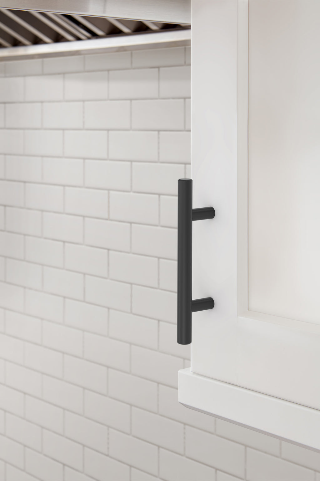 Amerock Bar Hollow Pull  Matte Black 3" Center to Center