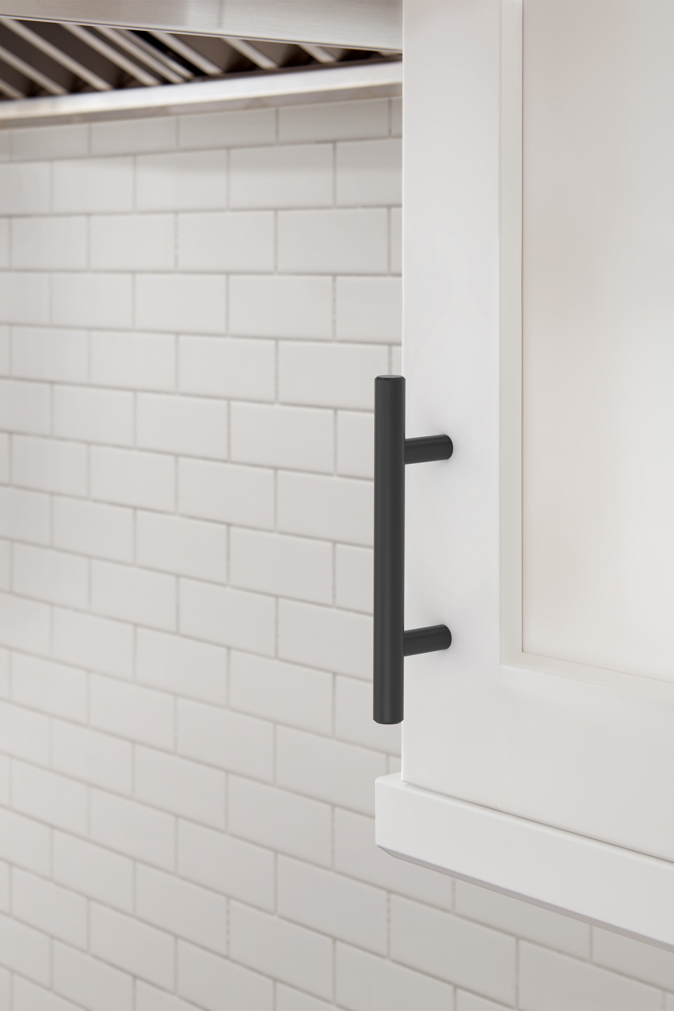 Amerock Bar Hollow Pull  Matte Black 3" Center to Center