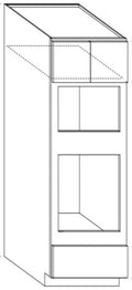 Microwave Oven Cabinet 33 W X 87 H X 24 D - Rustic Denali Stain by Legend