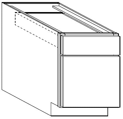 Mini Base Sample 12 W X 21 H X 15 D - Doric by TA Cabinetry