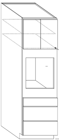 Single Oven Cabinet 33 W X 96 H X 24 D - Sierra Paint by Legend