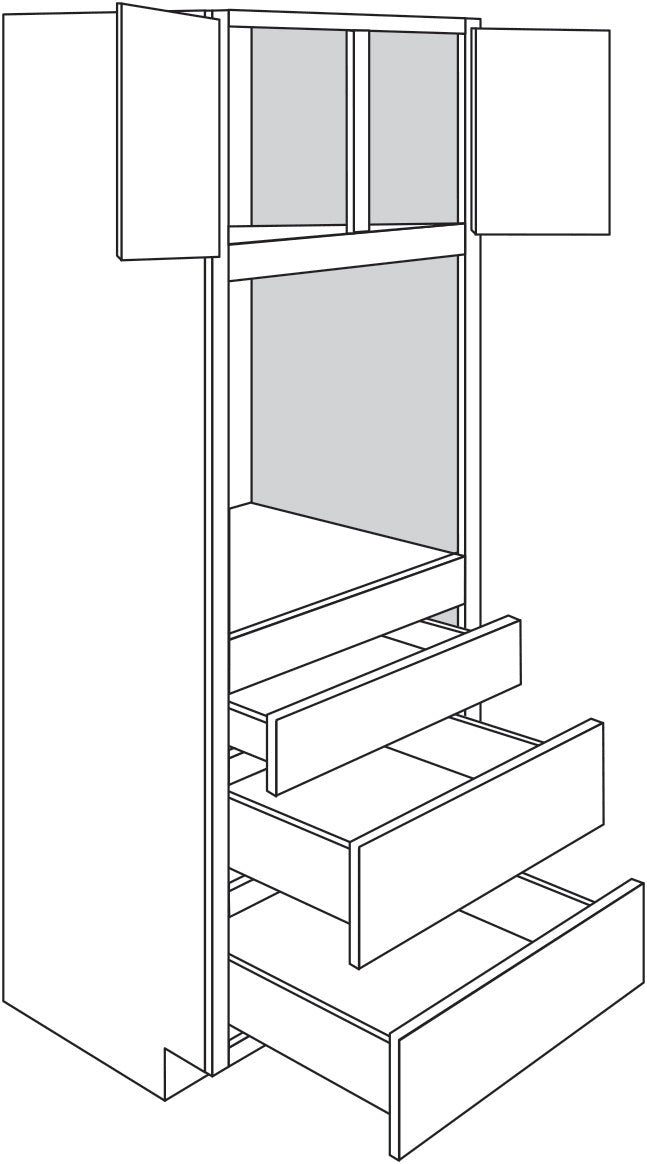 Oven Cabinet 33 W X 90 H X 24 D - Dover by JSI