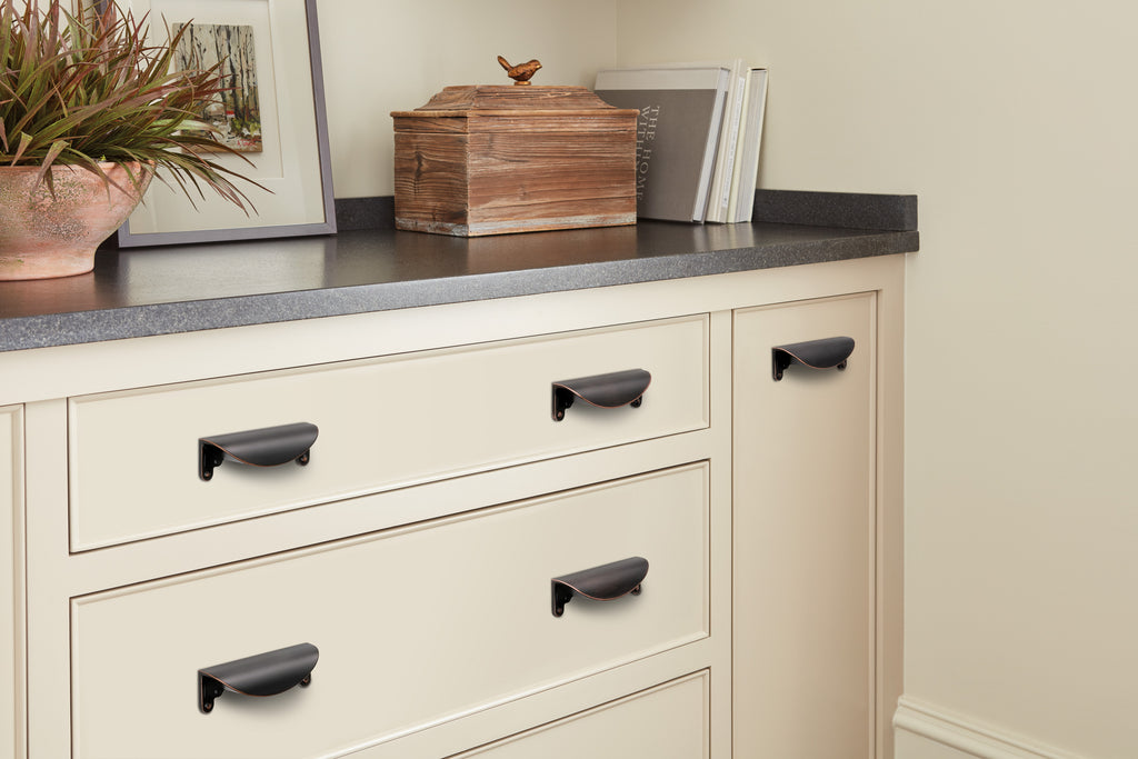 Amerock Inspirations Cup Pull 3" Center To Center, Oil-Rubbed Bronze