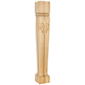 Hardware Resources Bull Nose Fleur-de-Lis Post Hard Maple 42" Length 5" Diameter