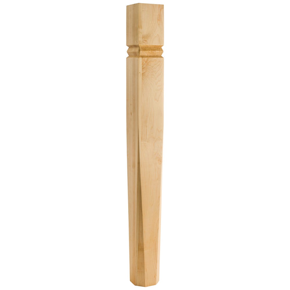 Hardware Resources Beveled Grooved Post Hard Maple 35-1/2" Length 5" Diameter