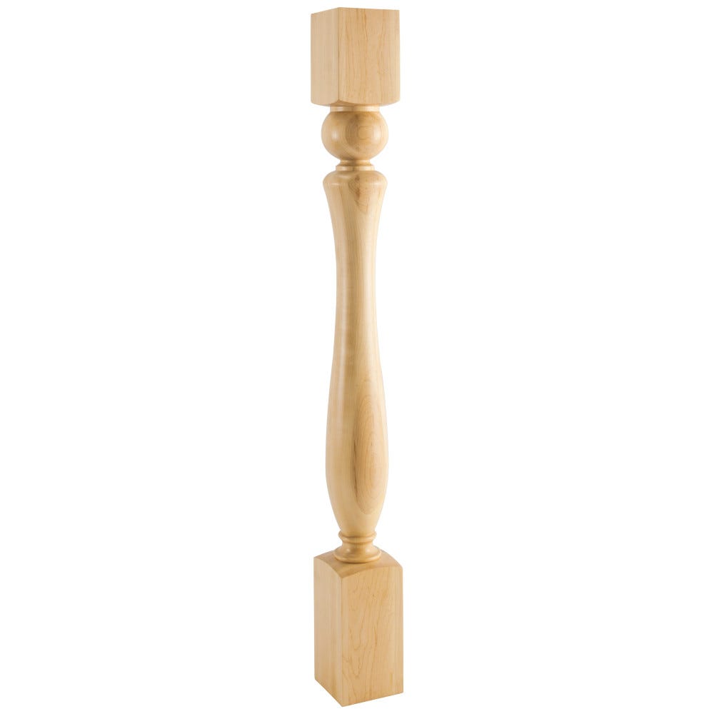 Hardware Resources Sphere Turned Post Cherry 35-1/2" Length 6" Width