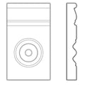 MDF Radius Corners, L Corner (accepts 3/4" plywood), 2" Radius,  2 13/16"W x 1 3/8"D x 97"L