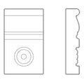 Bead and Barrel, 1''w x 5/8''d