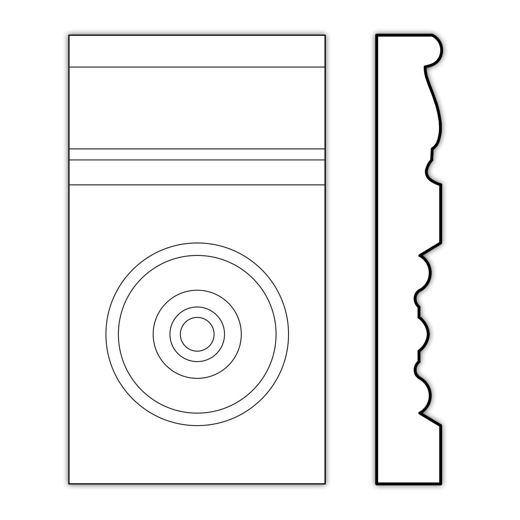 Bead and Barrel, 1''w x 1/2''d