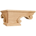 Hardware Resources Scrolled Corner Pedestal Foot Cherry 8-1/4" Length
