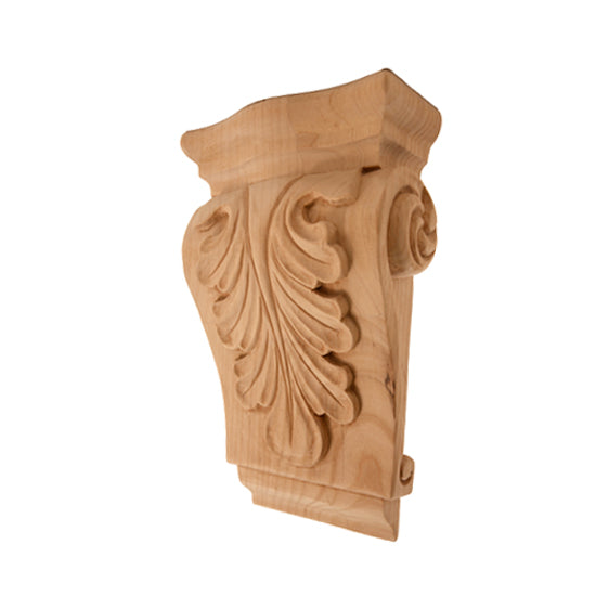 Pride Industrial Low Profile Acanthus Corbel Rubberwood 3-1/2 in. x 1-1/4 in. x 5-1/2 in.