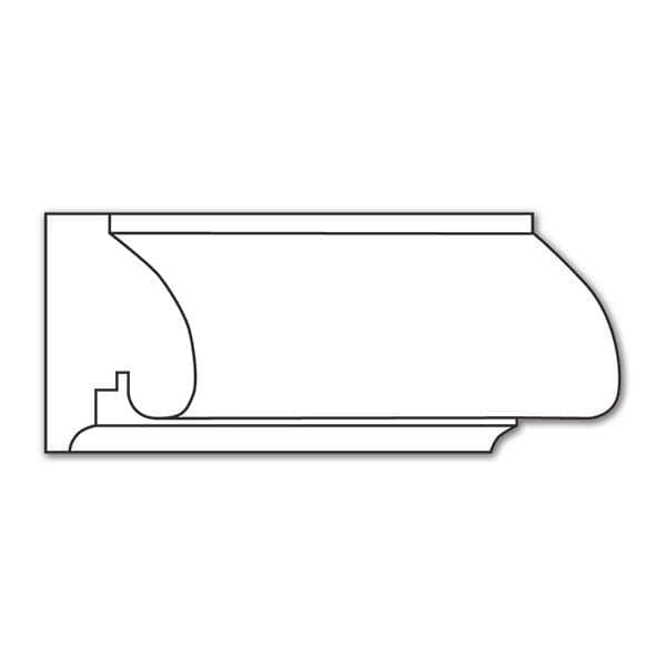Small Traditional Capital, 1 3/4''w x 2 3/8''h x 7/8''d, (accepts up to 1"w x 1/2"d) Maple