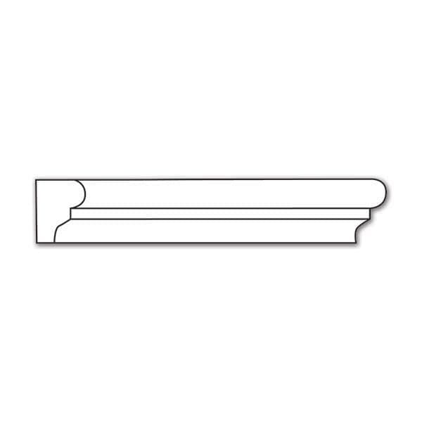 Small Rope Moulding, 2 1/2"w x 1 1/4"d x 4' length, Sold in 4' lengths Alder