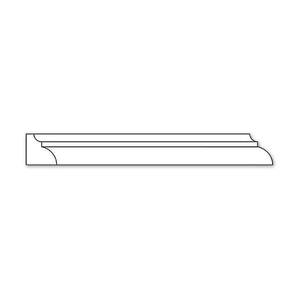 Small Traditional Plynth, 1 7/8''w x 1 1/8''h x 1''d, (accepts up to 1"w x 1/2"d) Cherry