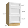 Base 3 Drawer 30 W X 34-1/2 H X 24 D- Hallmark Frost by Fabuwood