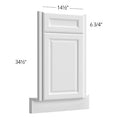 Corner Sink Front 17 W X 34-1/2 H- Hallmark Frost by Fabuwood