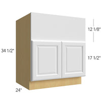 Farm Sink Base 36 W X 34-1/2 H X 24 D (Center MDF panel - cut on site) - Hallmark Frost by Fabuwood