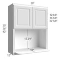 Wall Microwave 30 W X 42 H X 12 D - Hallmark Frost by Fabuwood
