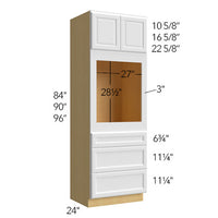 Oven Single Cabinet 33 W X 84 H X 24 D- Hallmark Frost by Fabuwood