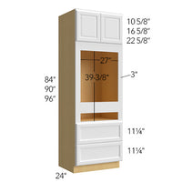 Oven Combo Cabinet 33 W X 84 H X 24 D- Hallmark Frost by Fabuwood