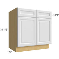 Sink Base 33 W X 34-1/2 H X 24 D- Hallmark Frost by Fabuwood