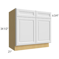 Vanity Sink Base 36 W X 34-1/2 H X 21 D- Hallmark Frost by Fabuwood