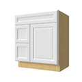 Vanity Sink w/Drawers on left 30 W X 34-1/2 H X 21 D- Hallmark Frost by Fabuwood
