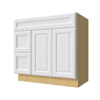 Vanity Sink w/Drawers on left 36 W X 34-1/2 H X 21 D- Hallmark Frost by Fabuwood