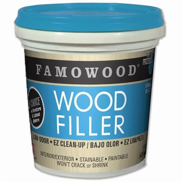 Famowood Wood Putty Water Based, Natural, Pint