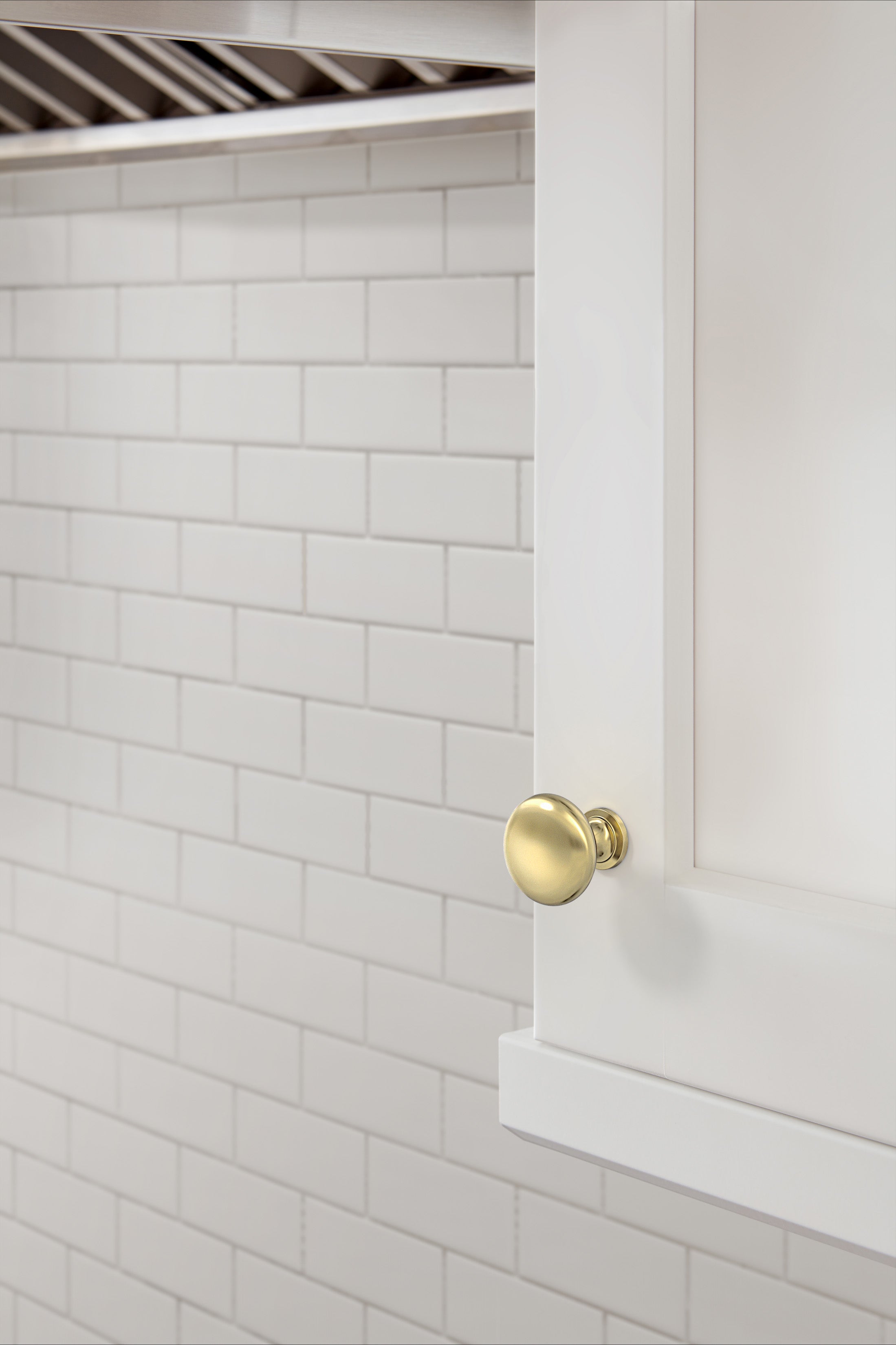 Amerock Knob Edona, Polished Brass, 1-1/4"