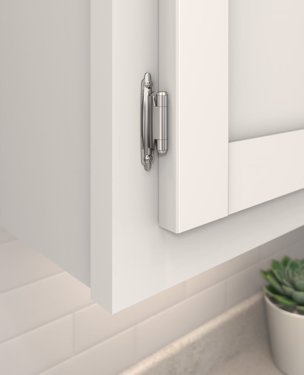 Amerock Self-Closing Hinge 3/8" Inset Face Mount, Polished Chrome