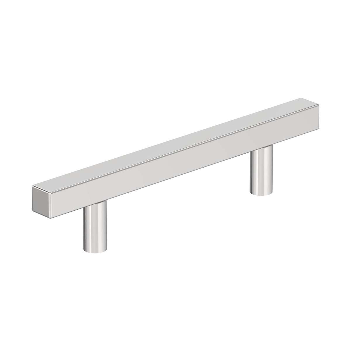 Amerock Bar Square Pull Polished Chrome 3-3/4 in. Center-to-Center